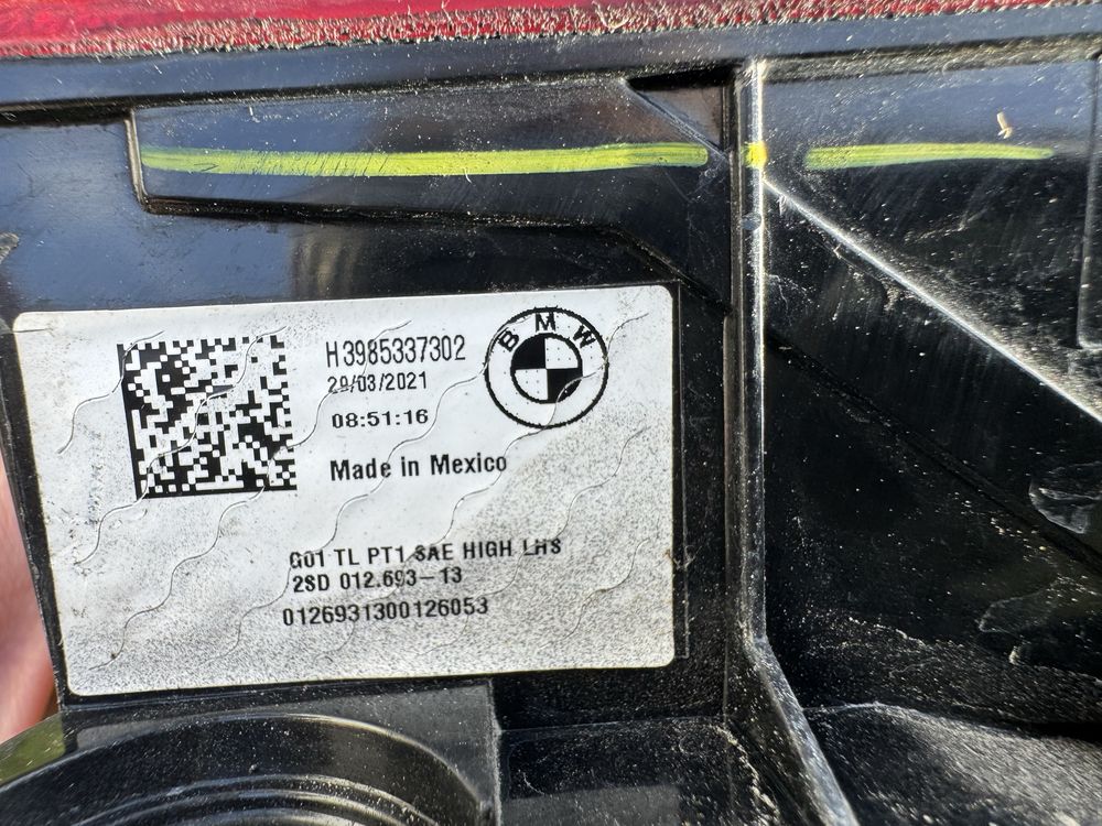 BMW X3 G01 lampy tylne EU