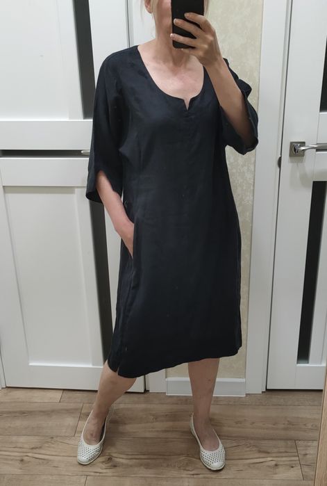 Blaumax лляна сукня плаття, 100% льон