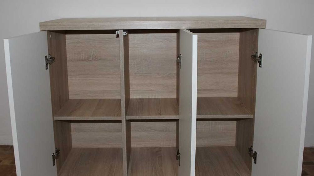 Szafka pod akwarium sono+białe 100x40 i 70 cm wys. 36 mm blat KLIK dąb