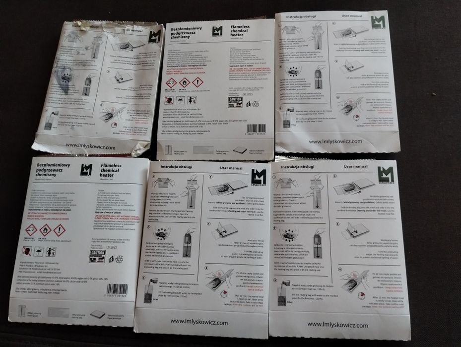 Bezpłomieniowy podgrzewacz chemiczny 6 sztuk