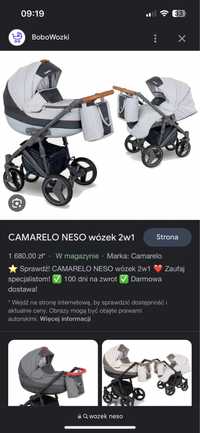 Wózek 2w1 Neso Camarelo
