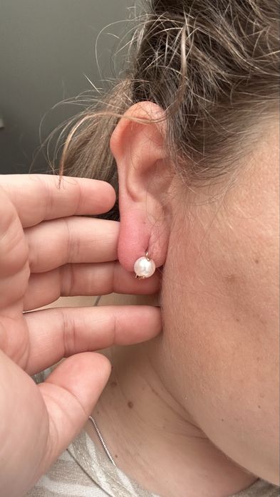 Набор золотой с жемчугом 585, вес 5,78 грамм сережки підвіска