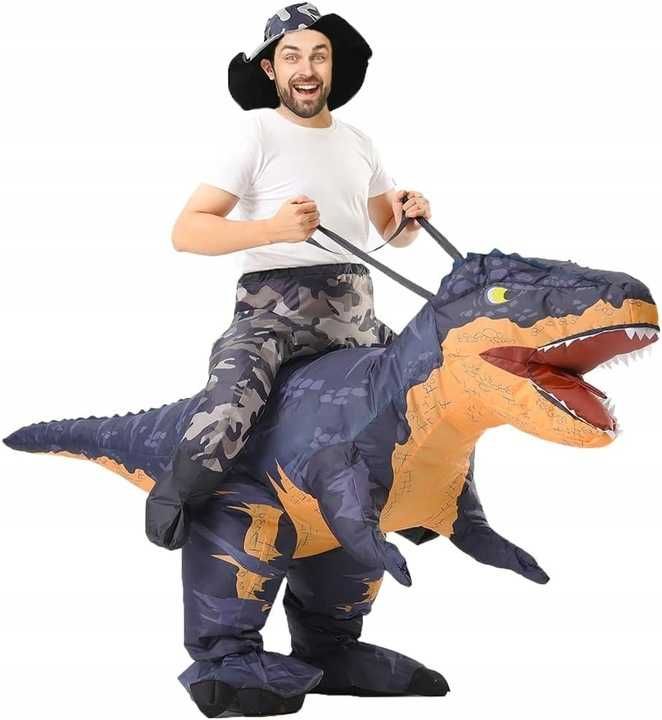 Kostium T-Rex na Dorosłych, Nadmuchiwany, Do Jazdy, na Halloween Q464