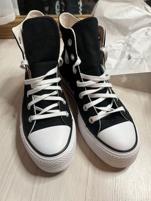 40 Converse All Star Chuck Taylor Lift black czarne na platformie