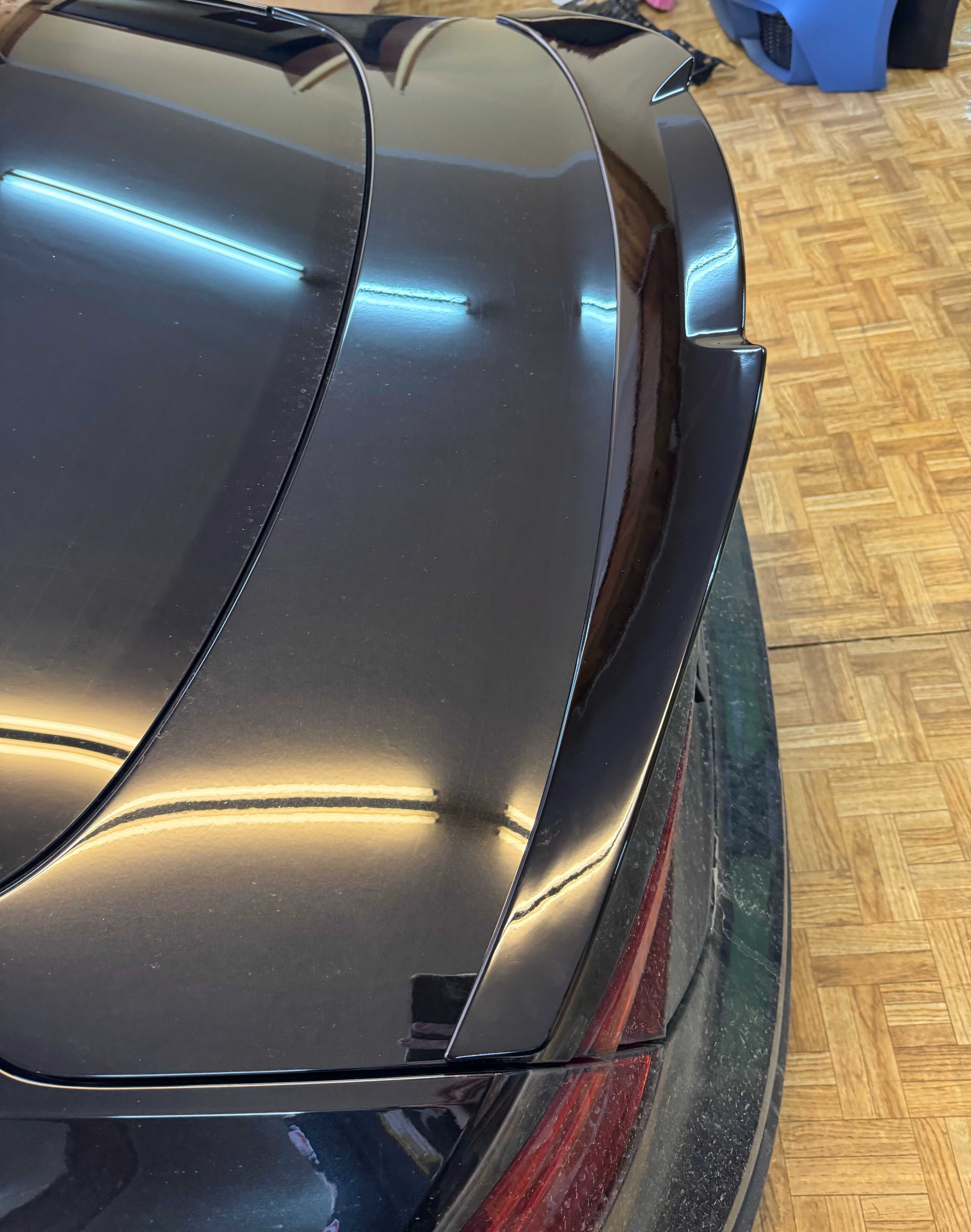 Spoiler Lotka Dokładka AUDI A5 B9 F5 CZARNY POŁYSK