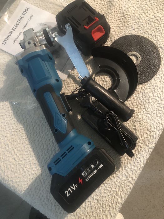 Bezprzewodowa szlifierka kątowa , dwie baterie