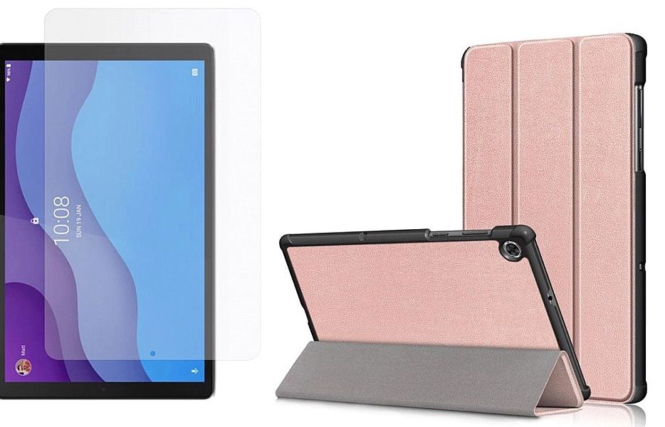 Etui do Lenovo Tab M10/2nd gen 10.1 Rose Gold + Szkło