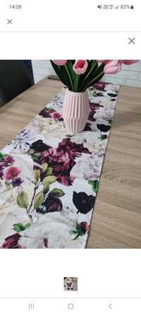 Bieżnik na stół 40x180cm w kwiaty wzory