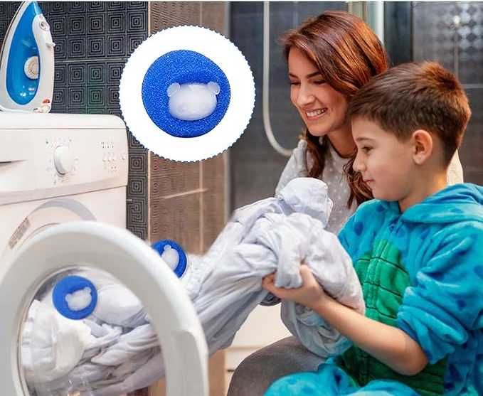 Kulki kule do prania pralki antykłaczki zbierające sierść włosy 6 szt