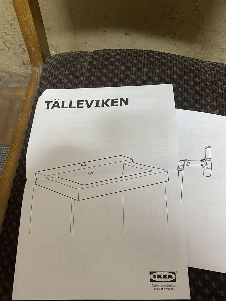 Umywalka Ikea Talleviken z kompletnym syfonem fabrycznie nowa