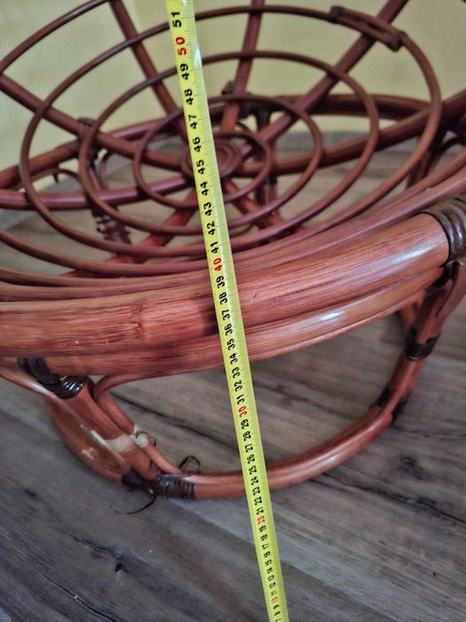 Крісло папасан з ротанга, 2 шт, одне з подушкою, самовивіз