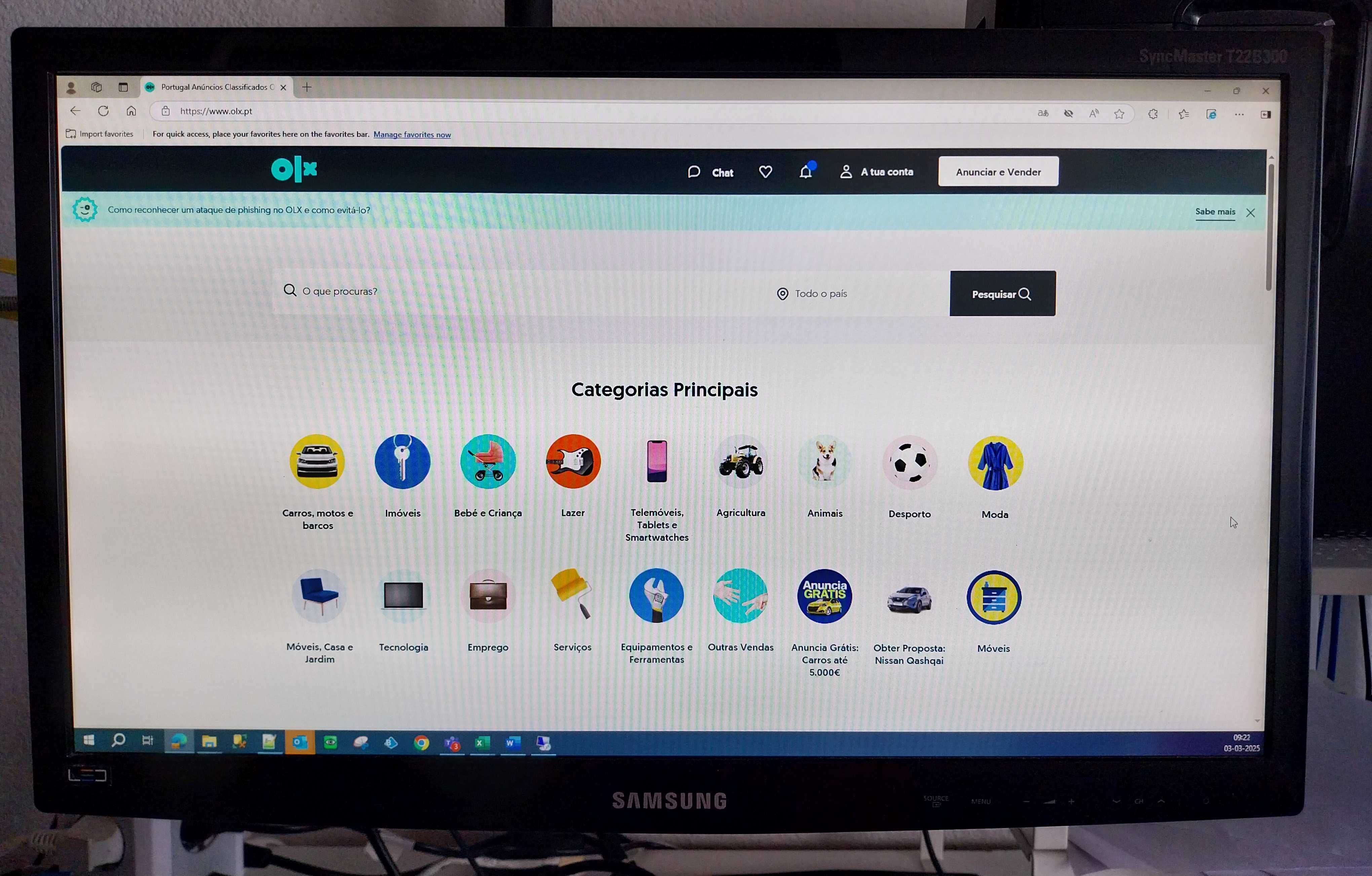 Monitor LED Samsung Full HD HDMI Com Altifalantes Incorporados