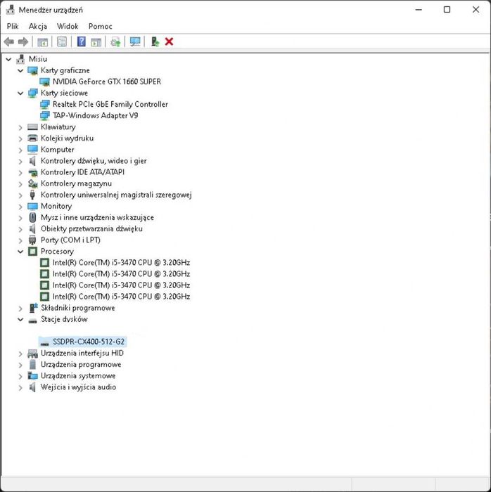 Komputer stacjonarny Intel i5, 16gb ram, 512gb ssd