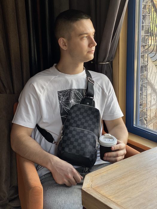 Мужская сумка Louis Vuitton чоловіча сумка слінг барсетка месенджер