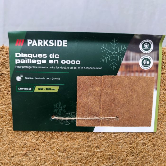 Mata kokosowa Geowłóknina W zestawie 2 szt. 38 x 38 cm Parkside