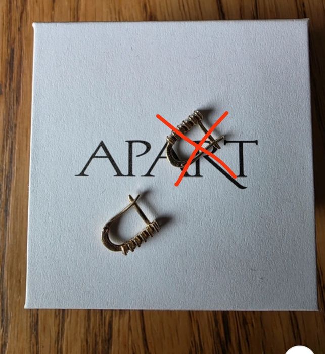 Kolczyk złoty Apart