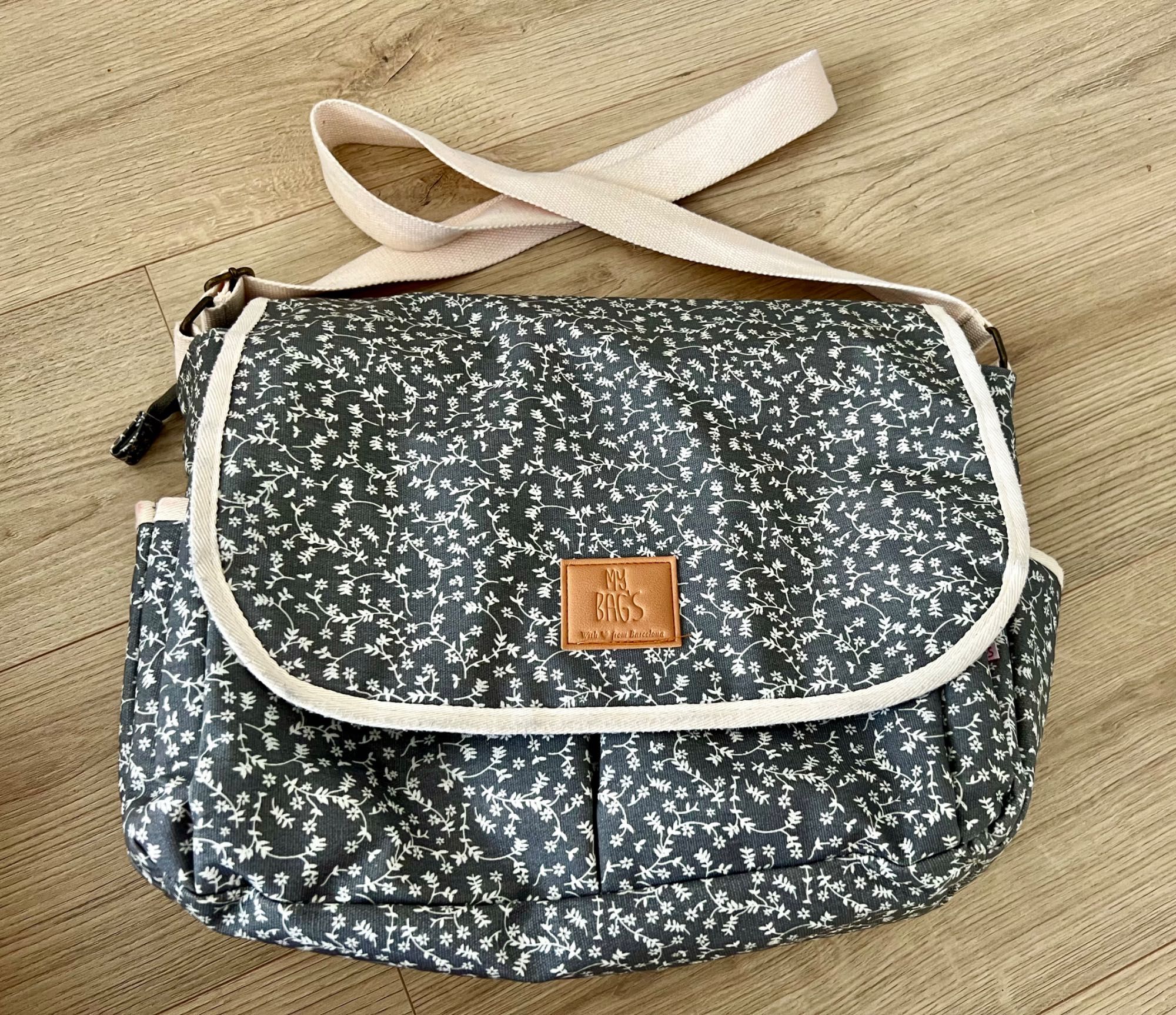 My Bag's Torba do wózka Flap Bag My Liberty Flowers dark grey