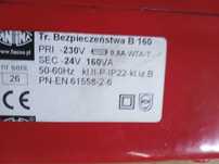 Transformator bezpieczeństwa b160 230v/24v