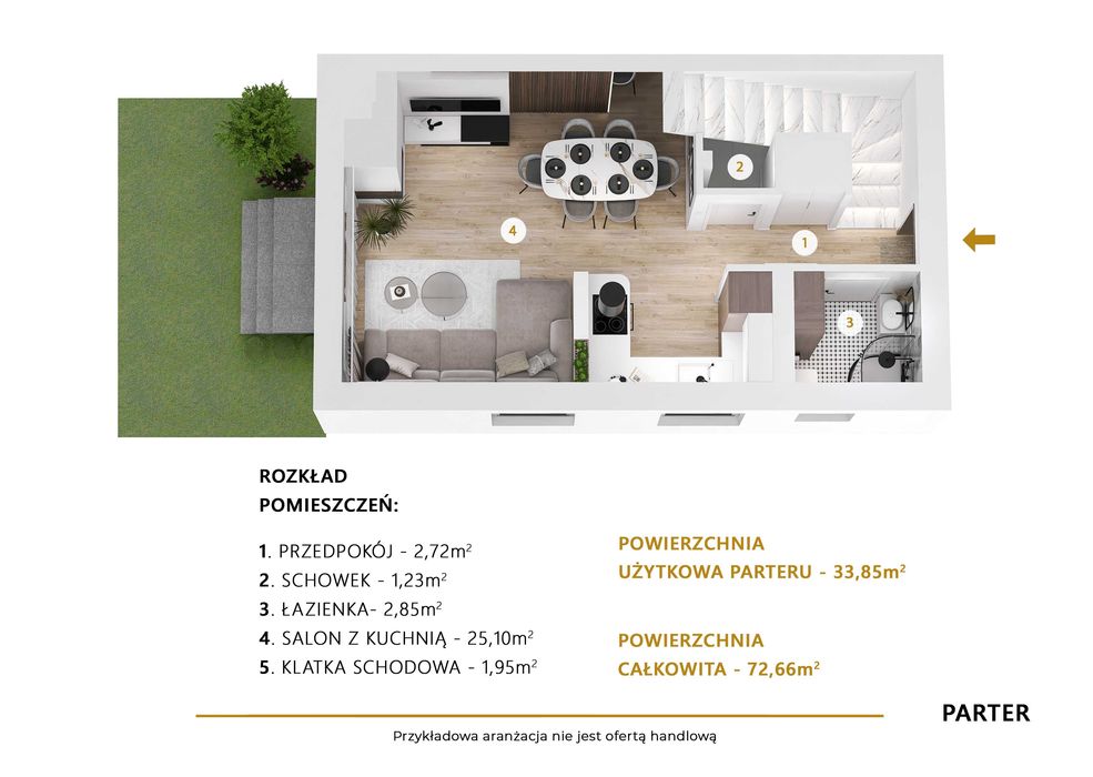 Sandomierz apartament  72,66 m2 miejsce postojowe , ogródek w cenie