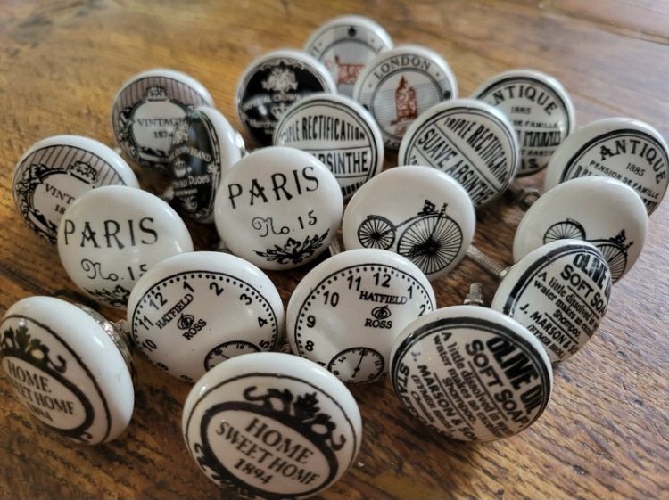 Puxadores em cerâmica - shabby chic