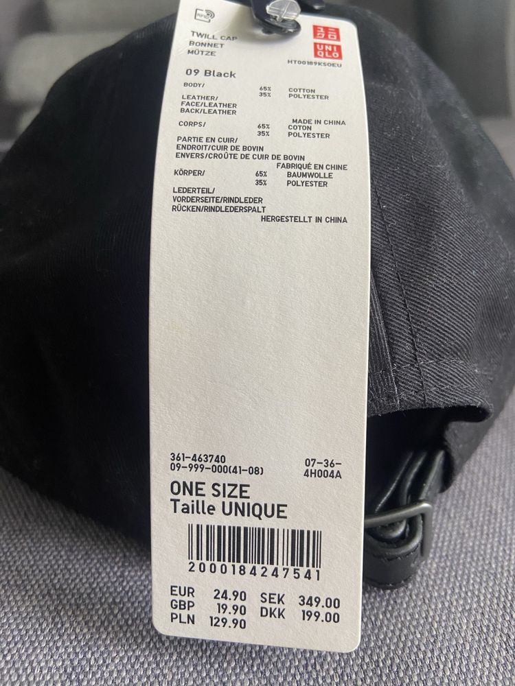 Uniqlo Twill Cap кепка бейсболка чорна чоловіча жіноча унісекс
