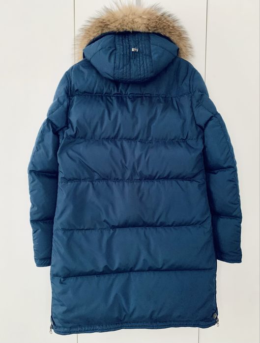 Płaszcz Kurtka Zimowy •puchowy •kaptur z „misiem” •granatowy •rozm.M