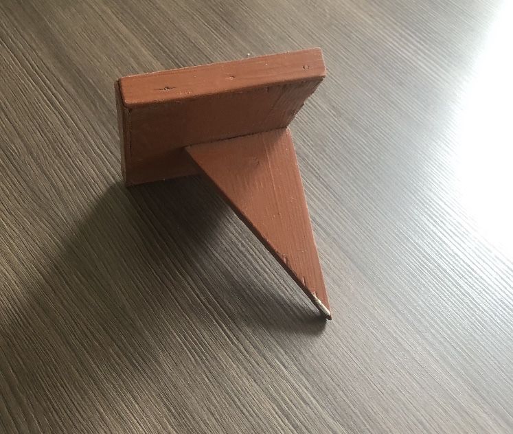 Drewniana ścienna półka brąz brązowa przemalowana emalia