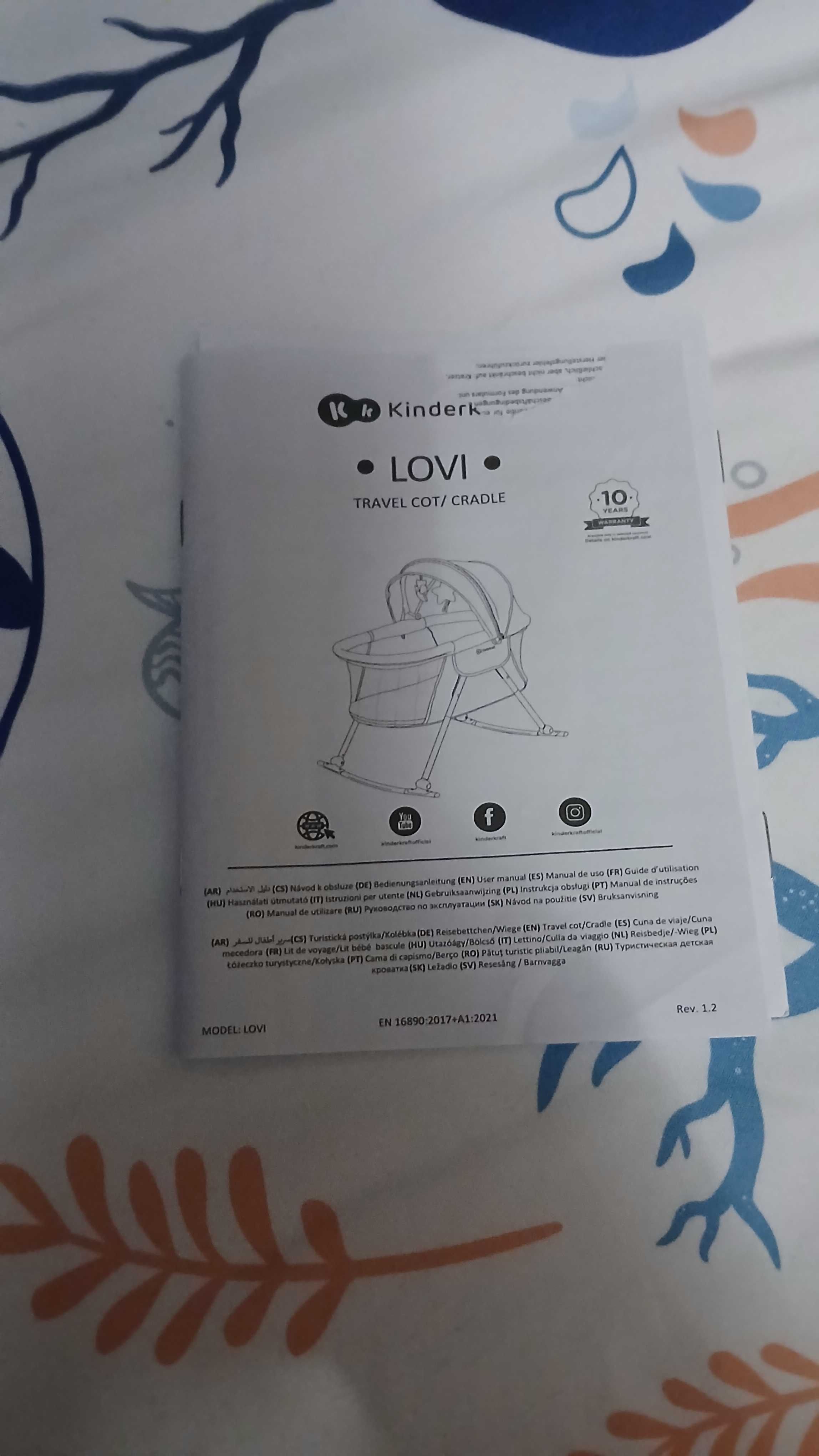 Berço KINDERKRAFT 3-em-1 Lovi Grey