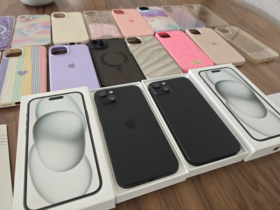 iPhone 15 Plus 256GB, 128GB. Troca/retoma. Caixa, acessórios, capa