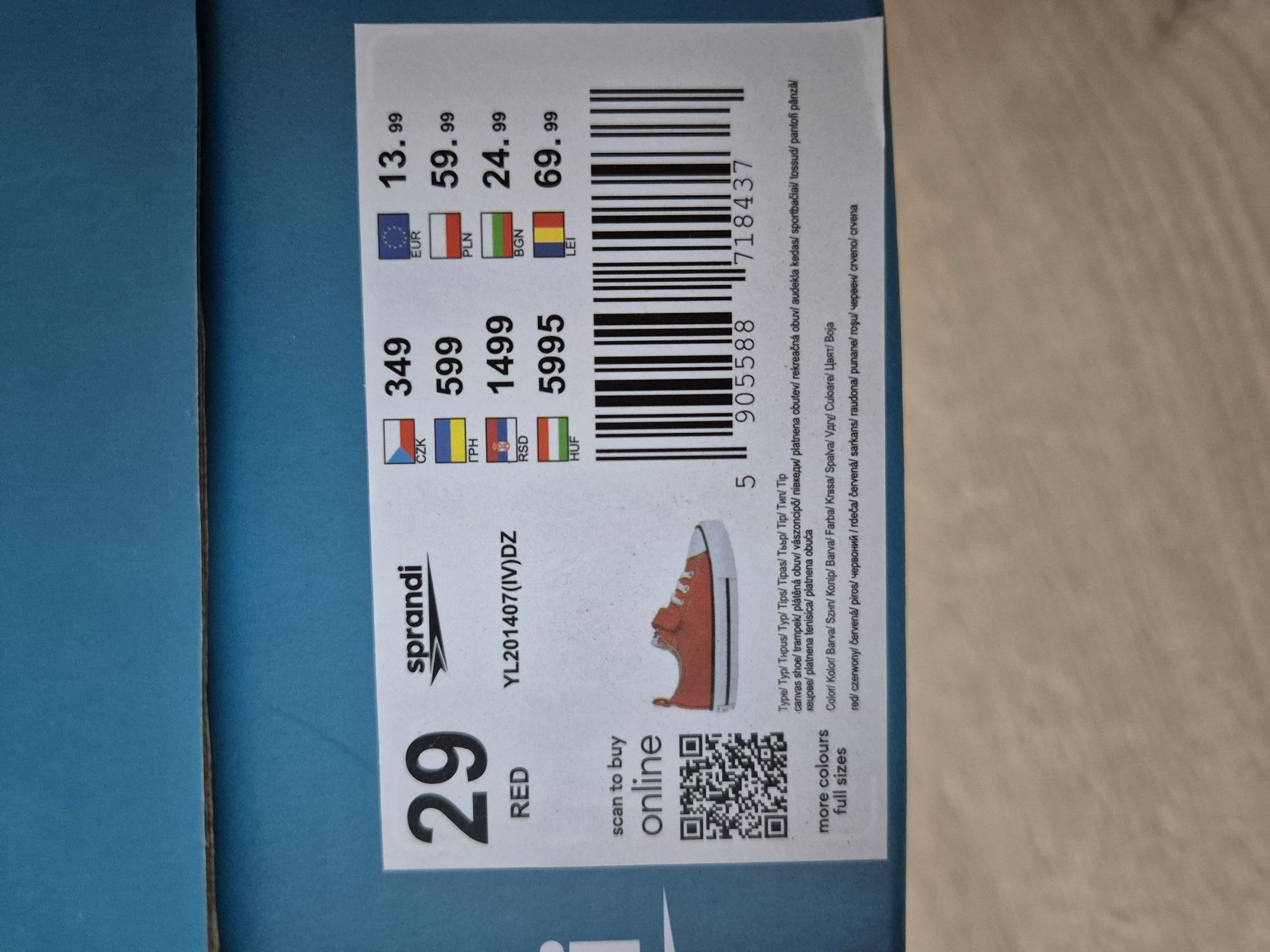 Czerwone trampki tenisówki sprandi ccc 29 jak nowe