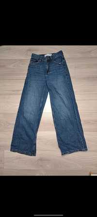 śliczne szerokie spodnie jeansowe bershka wide leg baggy viral