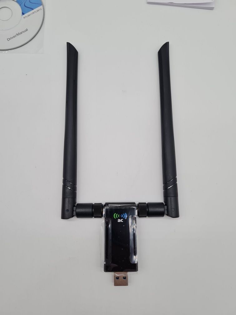 Karta sieciowa zewnętrzna AC1200 5dBi 1200Mb/s dwupasmowy adapter Wi-F