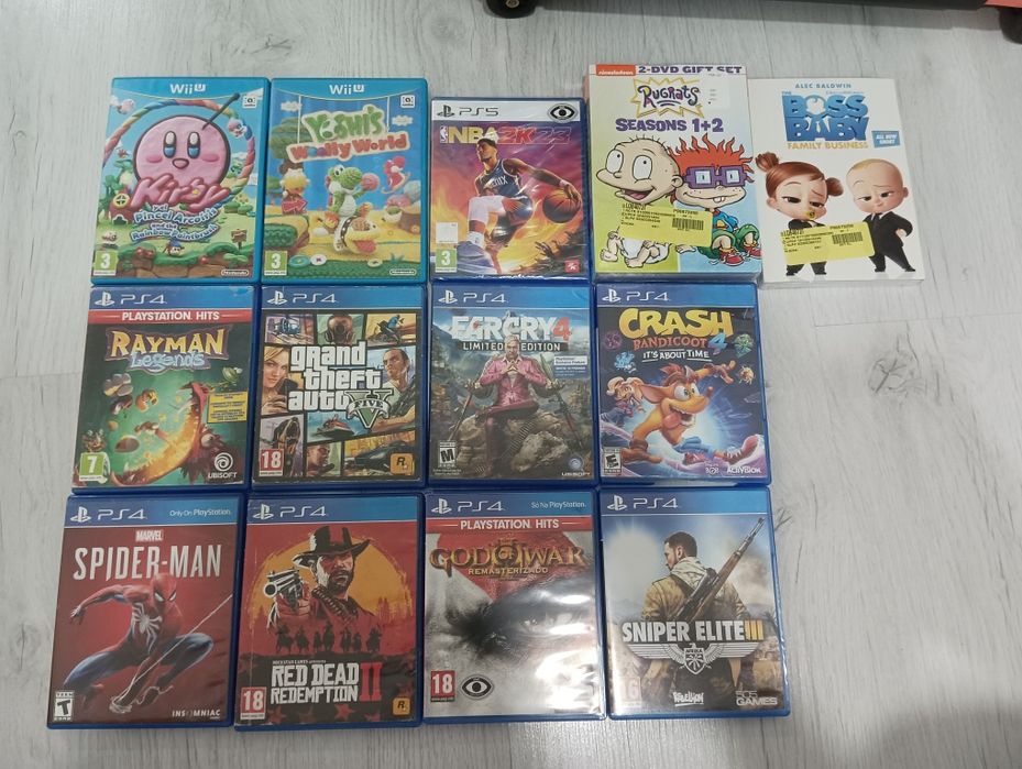 Jogos ps4/ps5 e dois filmes