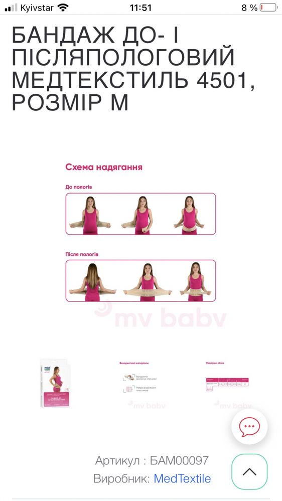 Бандаж до и после родовой