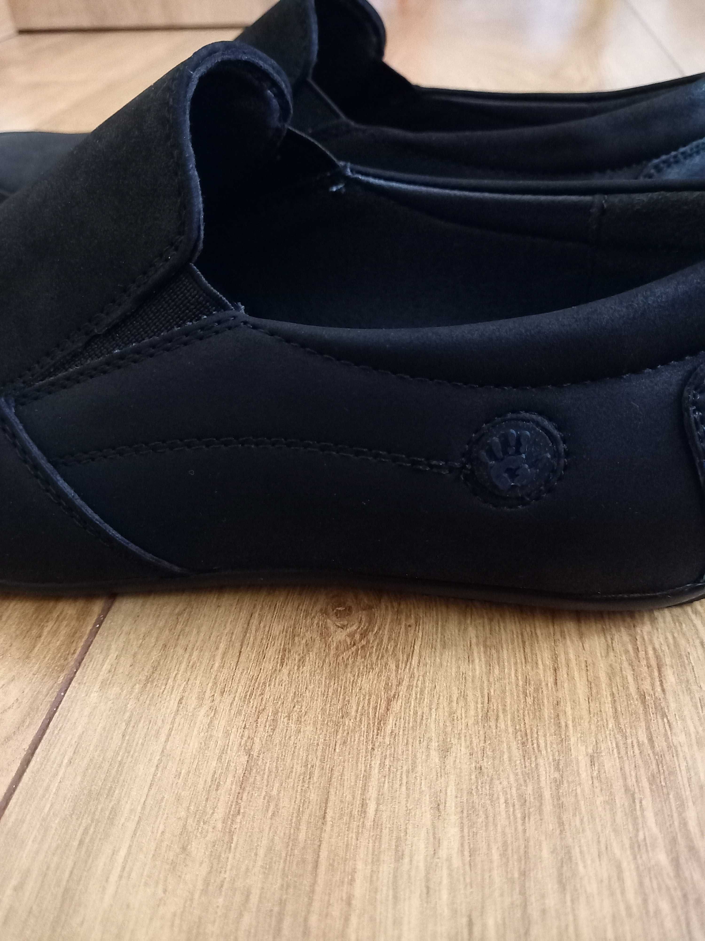 Czarne, eleganckie buty wizytowe, mokasyny Wojtyłko rozm 38