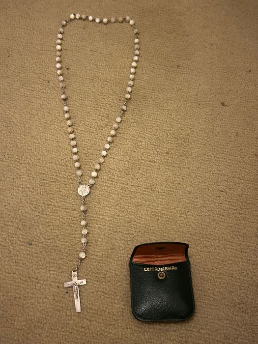 Terço em prata - Leitão e irmão