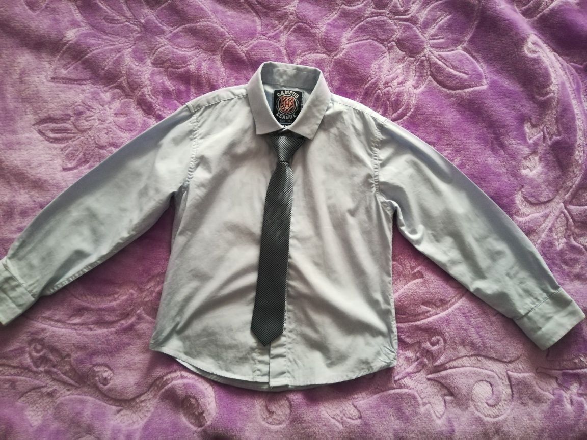 Komplet r.122 Max&Mia 5-10-15 koszula, kamizelka, krawat