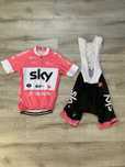 Strój Team Sky XS koszulka + S spodenki rowerowy kolarski TdP Pologne