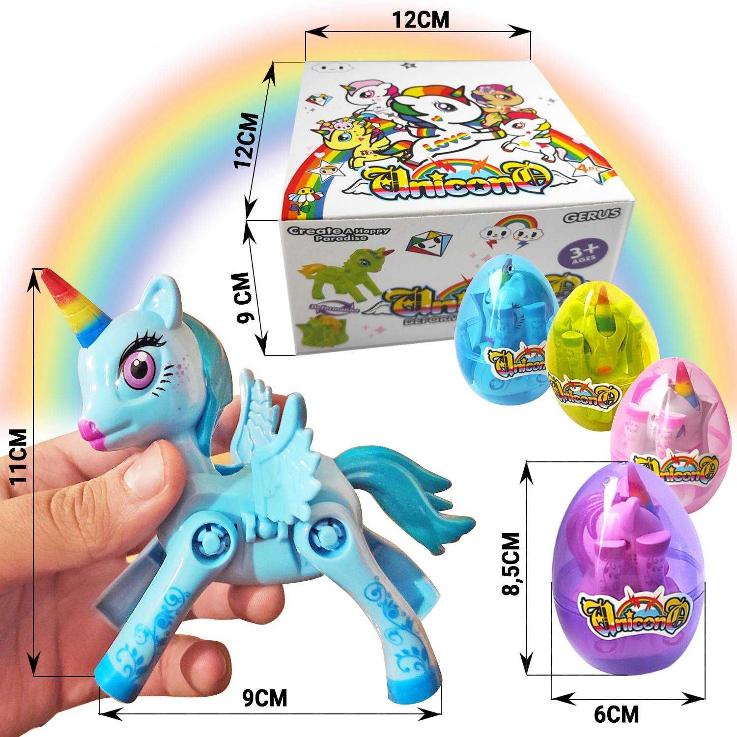 Подарунок Дітям Іграшки Яйце-Сюрприз Милі Єдинороги Unicorn Набір 4шт