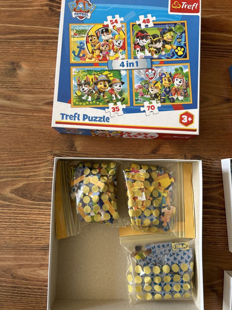 Puzzle Psi Patrol x2 i kubus Puchatek