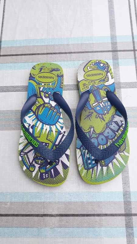Havaianas 35 i 36 japonki klapki zielone granatowe
