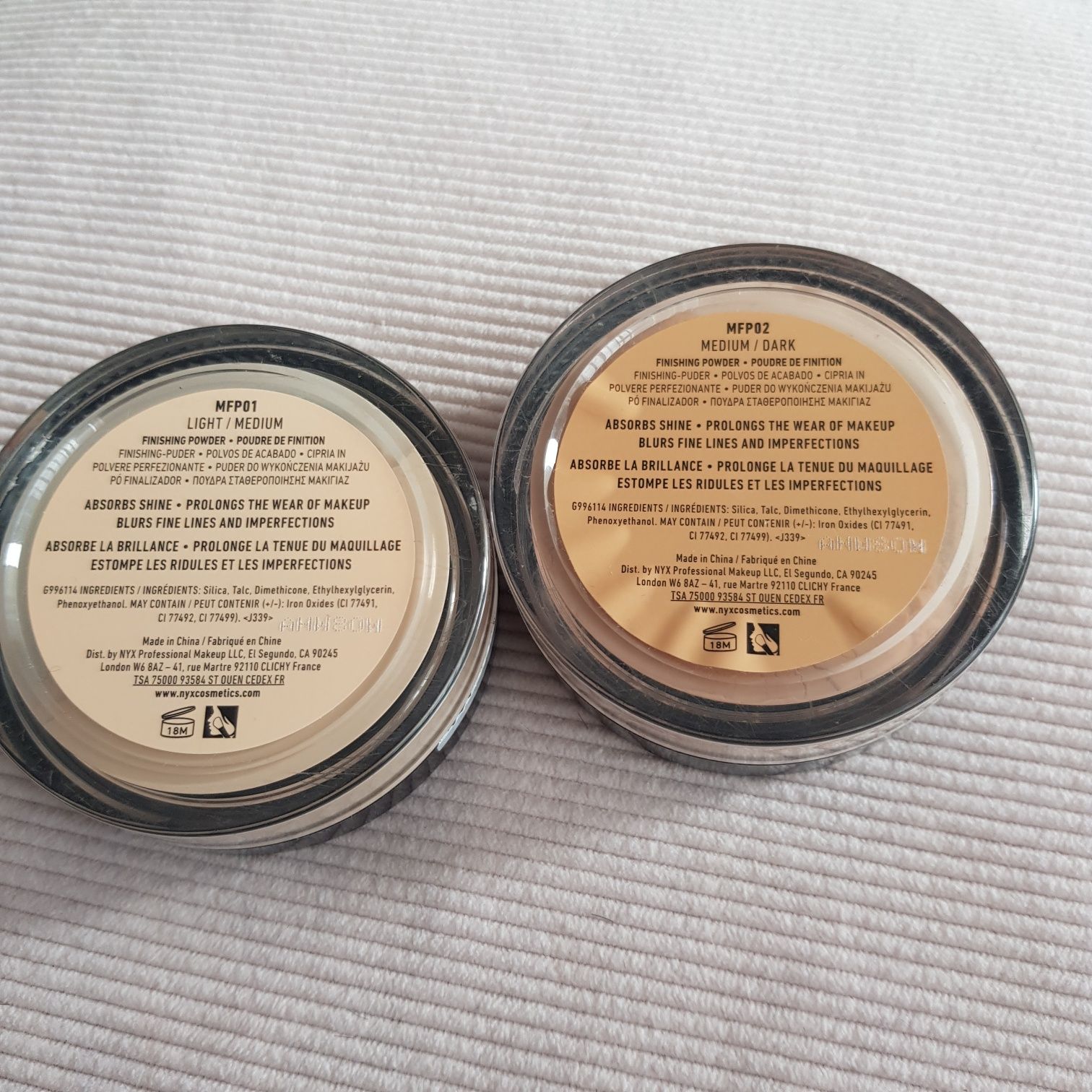 Puder NYX mineralny kolor medium i dark