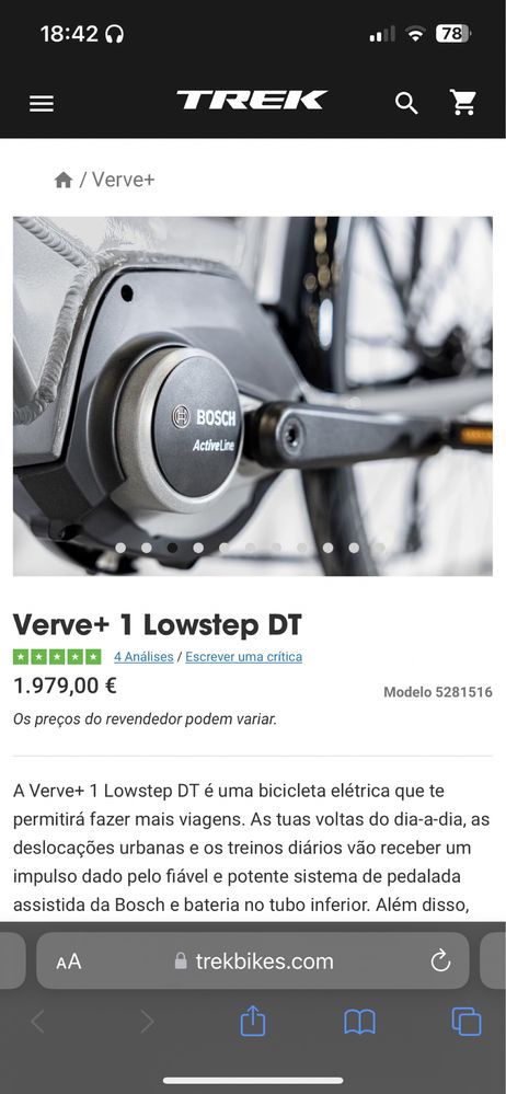 Bicicleta Trek eletrica NOVA