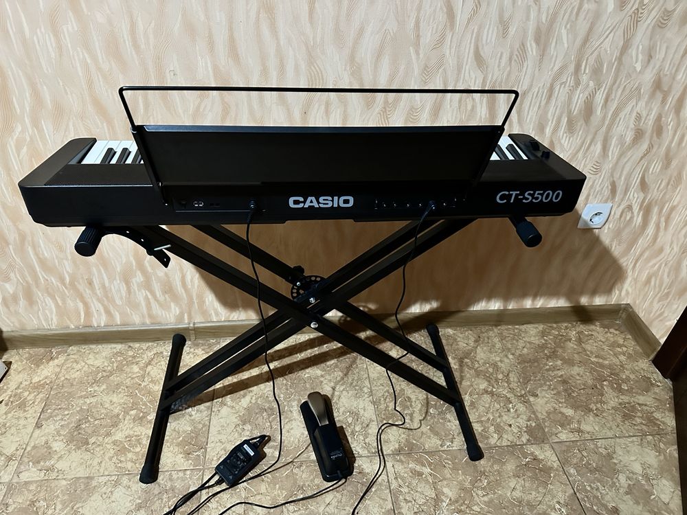 Фортепиано Casio CT-S500C7 (комплект стойка, педаль сустейна)