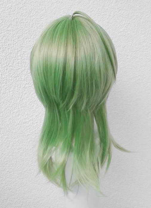 Zielona peruka cosplay zielony wig Collei Genshin Impact Ezreal LoL