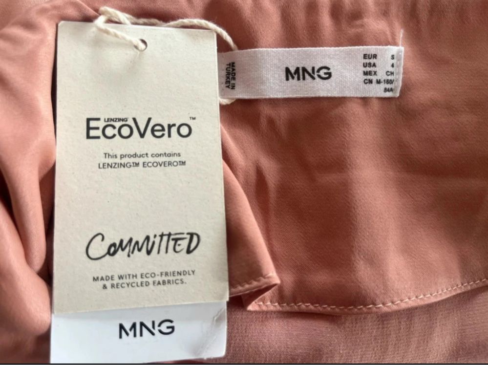 Vestido comprido rosa Mango