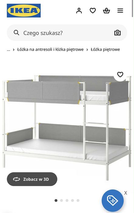 Łóżko piętrowe IKEA Vitval