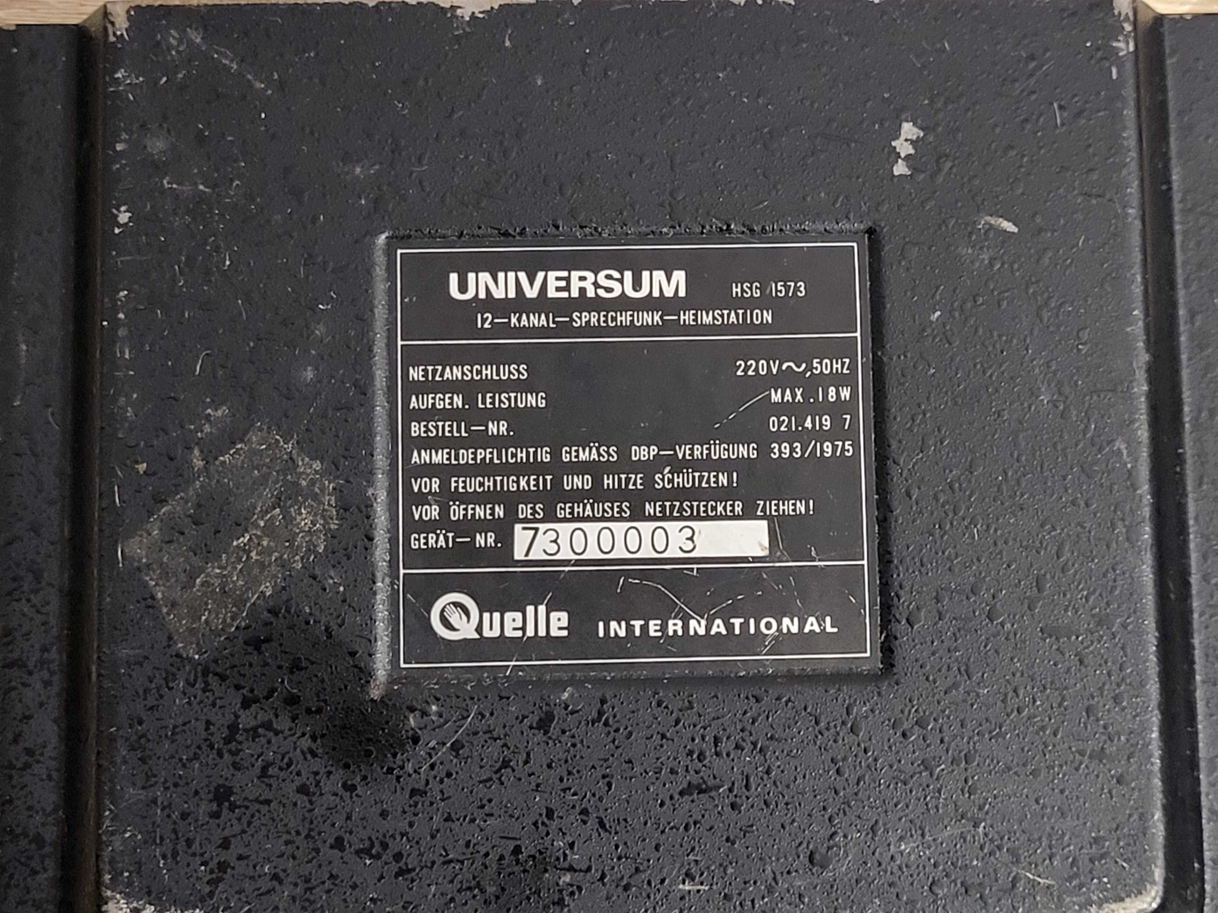 CB Radio Quelle Universum HSG1573 stare funk
