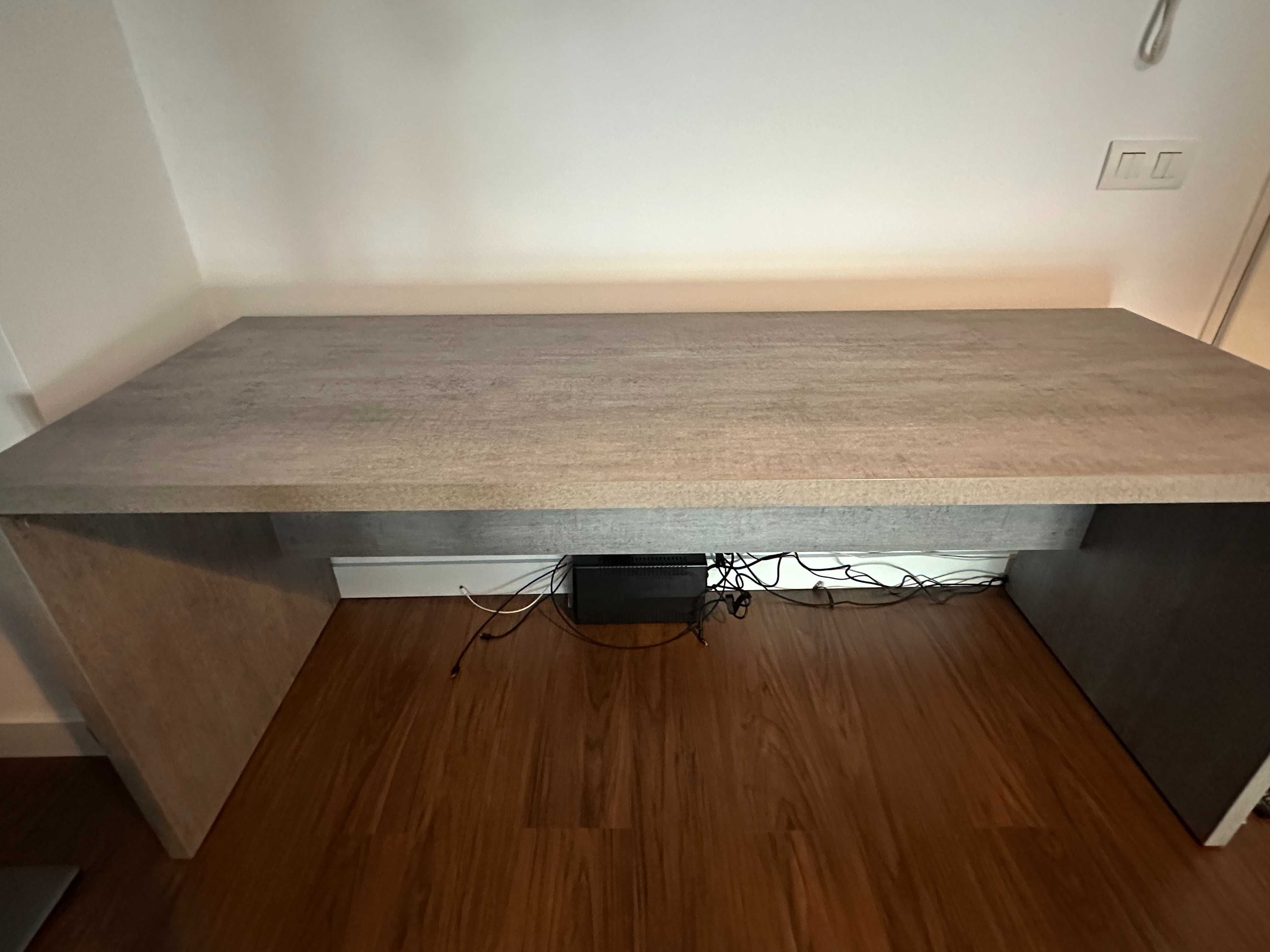 Mesa Secretaria Cinza 90cm