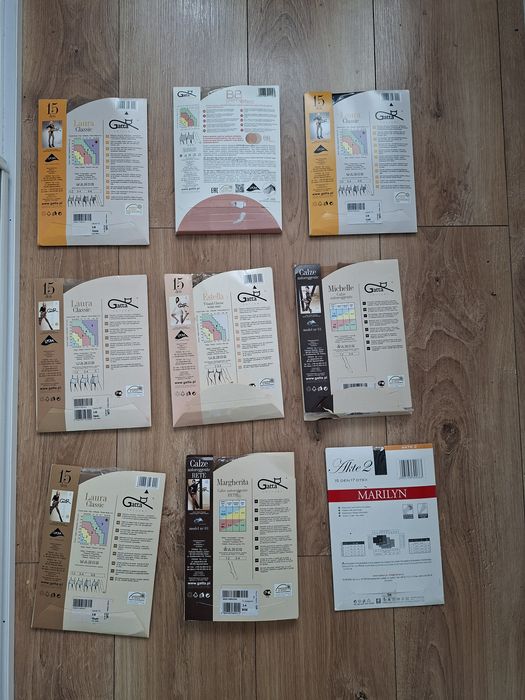 Rajstopy 3 4 zestaw gatta marylin pończochy nowe